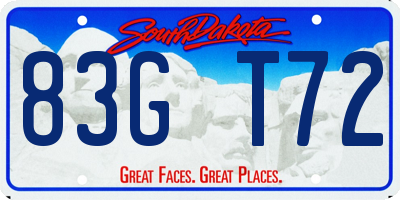 SD license plate 83GT72