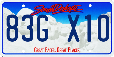 SD license plate 83GX10