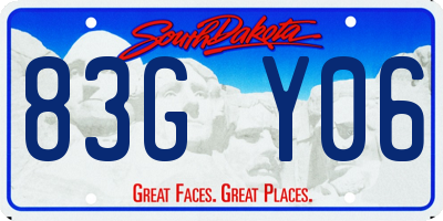 SD license plate 83GY06