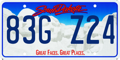 SD license plate 83GZ24
