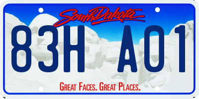 SD license plate 83HA01
