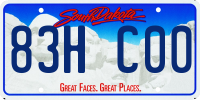 SD license plate 83HC00