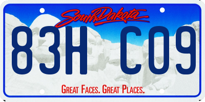 SD license plate 83HC09