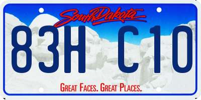 SD license plate 83HC10