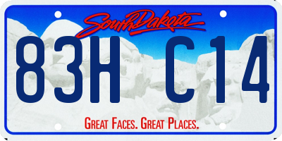 SD license plate 83HC14