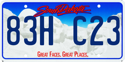 SD license plate 83HC23