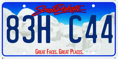 SD license plate 83HC44