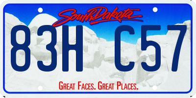 SD license plate 83HC57