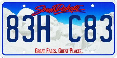 SD license plate 83HC83