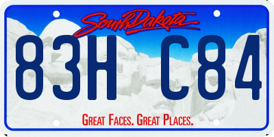 SD license plate 83HC84