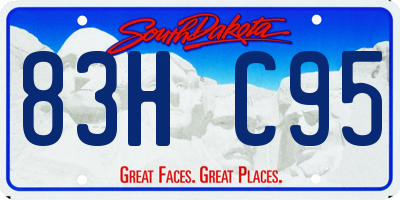 SD license plate 83HC95