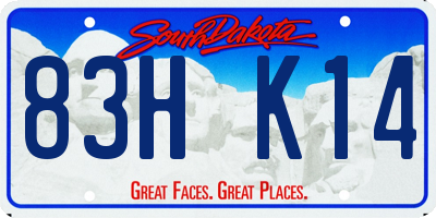 SD license plate 83HK14