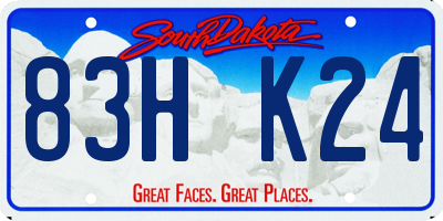 SD license plate 83HK24