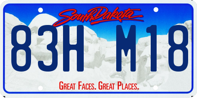 SD license plate 83HM18