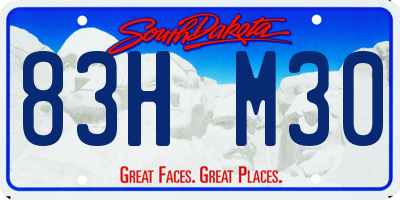 SD license plate 83HM30