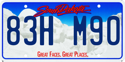 SD license plate 83HM90
