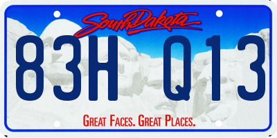 SD license plate 83HQ13