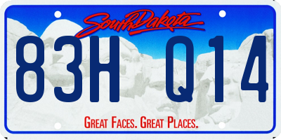 SD license plate 83HQ14