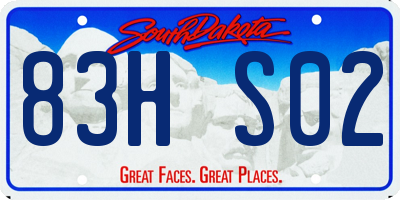 SD license plate 83HS02