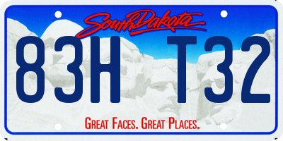 SD license plate 83HT32