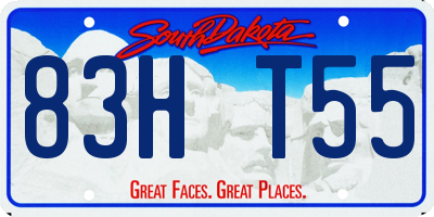 SD license plate 83HT55