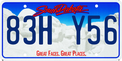 SD license plate 83HY56