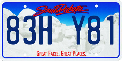 SD license plate 83HY81