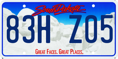 SD license plate 83HZ05
