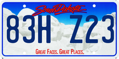 SD license plate 83HZ23