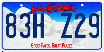 SD license plate 83HZ29
