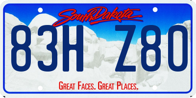 SD license plate 83HZ80