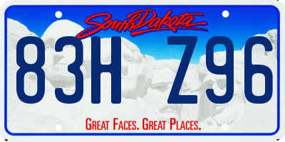 SD license plate 83HZ96