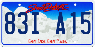 SD license plate 83IA15