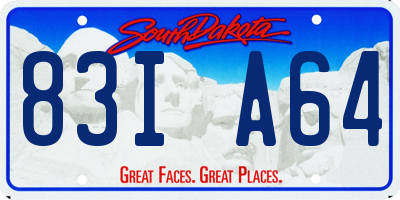 SD license plate 83IA64