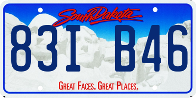 SD license plate 83IB46
