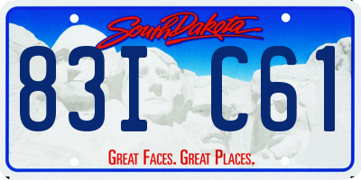 SD license plate 83IC61