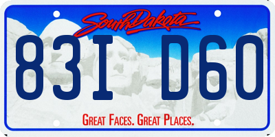 SD license plate 83ID60