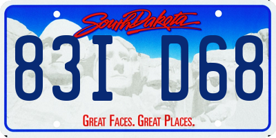 SD license plate 83ID68