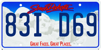 SD license plate 83ID69