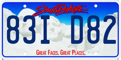 SD license plate 83ID82
