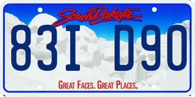 SD license plate 83ID90