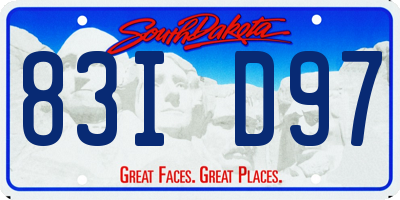 SD license plate 83ID97