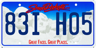 SD license plate 83IH05