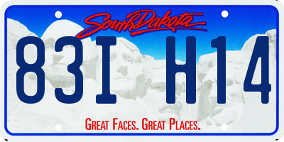 SD license plate 83IH14