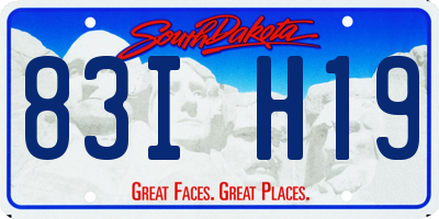 SD license plate 83IH19