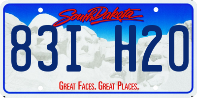 SD license plate 83IH20
