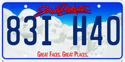 SD license plate 83IH40