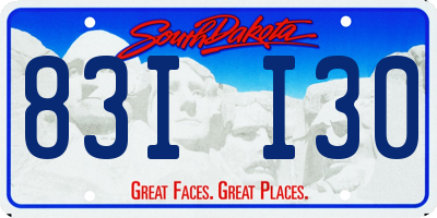SD license plate 83II30