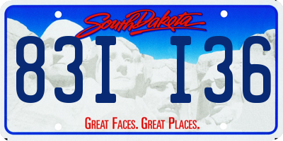 SD license plate 83II36