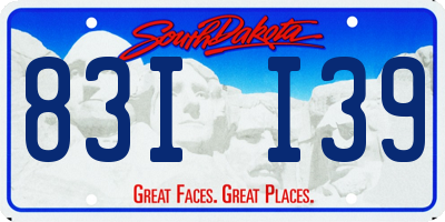 SD license plate 83II39